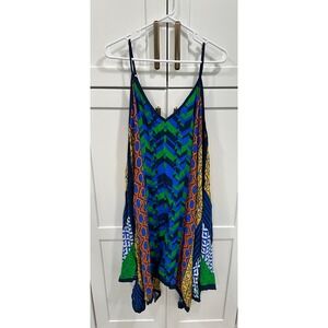 Jealous Tomato Colorful Print Sleeveless Casual Dress Bohemian L‎